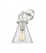 Innovations Lighting 410-1W-SN-G411-8SDY - Newton Cone - 1 Light - 8 inch - Satin Nickel - Sconce