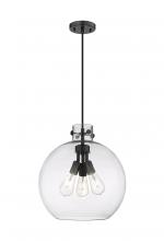 Innovations Lighting 410-3PL-BK-G410-16CL - Newton Sphere - 3 Light - 16 inch - Matte Black - Cord hung - Pendant