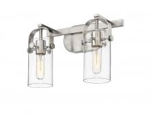 Innovations Lighting 423-2W-SN-4CL-LED - Pilaster - 2 Light - 15 inch - Brushed Satin Nickel - Bath Vanity Light