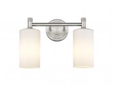 Innovations Lighting 434-2W-SN-G434-7WH - Crown Point - 2 Light - 14 inch - Satin Nickel - Bath Vanity Light