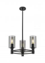 Innovations Lighting 434-3CR-BK-G434-7SM - Crown Point - 3 Light - 18 inch - Matte Black - Pendant