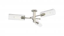 Innovations Lighting 434-3F-PN-G434-12CL - Crown Point - 3 Light - 34 inch - Polished Nickel - Flush Mount