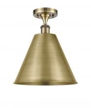 Innovations Lighting 516-1C-AB-MBC-12-AB - Berkshire - 1 Light - 12 inch - Antique Brass - Semi-Flush Mount