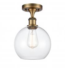 Innovations Lighting 516-1C-BB-G122C-8CL - Athens - 1 Light - 8 inch - Brushed Brass - Semi-Flush Mount