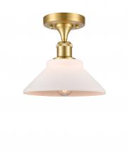 Innovations Lighting 516-1C-SG-G131 - Orwell - 1 Light - 8 inch - Satin Gold - Semi-Flush Mount