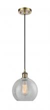 Innovations Lighting 516-1P-AB-G125 - Athens - 1 Light - 8 inch - Antique Brass - Cord hung - Mini Pendant