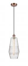 Innovations Lighting 516-1P-AC-G684-7 - Windham - 1 Light - 7 inch - Antique Copper - Cord hung - Mini Pendant