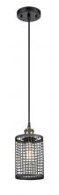 Innovations Lighting 516-1P-BAB-M18-BK - Nestbrook - 1 Light - 5 inch - Black Antique Brass - Mini Pendant