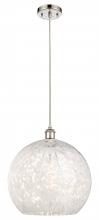 Innovations Lighting 516-1P-PN-G1216-14WM - White Mouchette - 1 Light - 14 inch - Polished Nickel - Cord Hung - Pendant