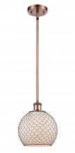 Innovations Lighting 516-1S-AC-G121-8CBK-LED - Farmhouse Chicken Wire - 1 Light - 8 inch - Antique Copper - Mini Pendant