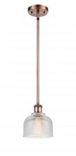 Innovations Lighting 516-1S-AC-G412 - Dayton - 1 Light - 6 inch - Antique Copper - Mini Pendant