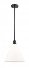 Innovations Lighting 516-1S-BK-GBC-121 - Berkshire - 1 Light - 12 inch - Matte Black - Mini Pendant