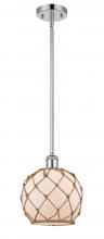 Innovations Lighting 516-1S-PC-G121-8RB - Farmhouse Rope - 1 Light - 8 inch - Polished Chrome - Mini Pendant