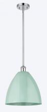 Innovations Lighting 516-1S-PC-MBD-12-SF - Plymouth - 1 Light - 12 inch - Polished Chrome - Pendant