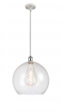 Innovations Lighting 516-1S-WPC-G124-14 - Athens - 1 Light - 14 inch - White Polished Chrome - Pendant