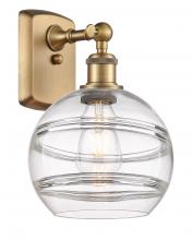 Innovations Lighting 516-1W-BB-G556-8CL - Rochester - 1 Light - 8 inch - Brushed Brass - Sconce