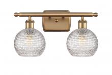 Innovations Lighting 516-2W-BB-G122C-6CL - Athens - 2 Light - 16 inch - Brushed Brass - Bath Vanity Light