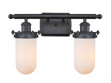 Innovations Lighting 516-2W-BK-CE231-W - Kingsbury - 2 Light - 14 inch - Matte Black - Bath Vanity Light