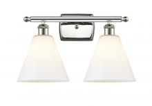 Innovations Lighting 516-2W-PN-GBC-81 - Berkshire - 2 Light - 18 inch - Polished Nickel - Bath Vanity Light