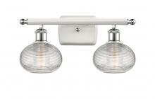 Innovations Lighting 516-2W-WPC-G555-6CL - Ithaca - 2 Light - 16 inch - White Polished Chrome - Bath Vanity Light