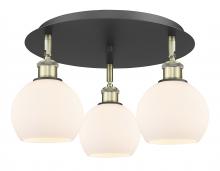 Innovations Lighting 516-3C-BAB-G121-6 - Athens - 3 Light - 18 inch - Black Antique Brass - Flush Mount