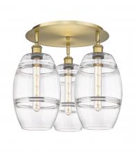 Innovations Lighting 516-3C-BB-G557-8CL - Vaz - 3 Light - 20 inch - Brushed Brass - Flush Mount