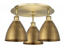 Innovations Lighting 516-3C-BB-MBD-75-BB - Bristol - 3 Light - 19 inch - Brushed Brass - Flush Mount