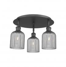 Innovations Lighting 516-3C-BK-G559-5SM - Bridal Veil - 3 Light - 17 inch - Matte Black - Flush Mount