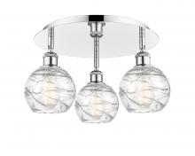 Innovations Lighting 516-3C-PC-G1213-6 - Athens Deco Swirl - 3 Light - 18 inch - Polished Chrome - Flush Mount