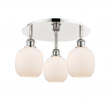 Innovations Lighting 516-3C-PN-G101 - Belfast - 3 Light - 18 inch - Polished Nickel - Flush Mount