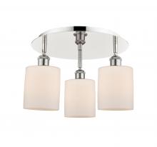 Innovations Lighting 516-3C-PN-G111 - Cobbleskill - 3 Light - 17 inch - Polished Nickel - Flush Mount