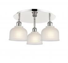 Innovations Lighting 516-3C-PN-G411 - Dayton - 3 Light - 17 inch - Polished Nickel - Flush Mount