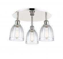 Innovations Lighting 516-3C-PN-G442 - Brookfield - 3 Light - 18 inch - Polished Nickel - Flush Mount