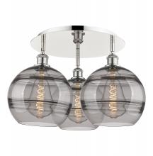 Innovations Lighting 516-3C-PN-G556-10SM - Rochester - 3 Light - 22 inch - Polished Nickel - Flush Mount