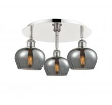 Innovations Lighting 516-3C-PN-G93 - Fenton - 3 Light - 18 inch - Polished Nickel - Flush Mount