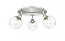 Innovations Lighting 516-3C-SN-G122-6 - Athens - 3 Light - 18 inch - Satin Nickel - Flush Mount