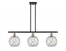 Innovations Lighting 516-3I-BAB-G122-8RW - Farmhouse Rope - 3 Light - 36 inch - Black Antique Brass - Cord hung - Island Light