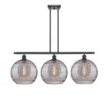 Innovations Lighting 516-3I-BK-G1213-12SM - Athens Deco Swirl - 3 Light - 39 inch - Matte Black - Cord hung - Island Light