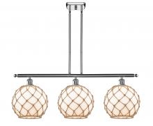 Innovations Lighting 516-3I-PC-G121-10RB - Farmhouse Rope - 3 Light - 37 inch - Polished Chrome - Cord hung - Island Light