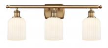 Innovations Lighting 516-3W-BB-G559-5GWH - Bridal Veil - 3 Light - 25 inch - Brushed Brass - Bath Vanity Light