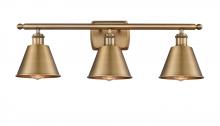 Innovations Lighting 516-3W-BB-M8-LED - Smithfield - 3 Light - 27 inch - Brushed Brass - Bath Vanity Light