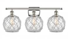 Innovations Lighting 516-3W-PN-G122-8RW - Farmhouse Rope - 3 Light - 28 inch - Polished Nickel - Bath Vanity Light