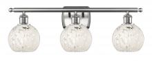 Innovations Lighting 516-3W-SN-G1216-6WM - White Mouchette - 3 Light - 26 inch - Brushed Satin Nickel - Bath Vanity Light