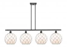 Innovations Lighting 516-4I-OB-G121-10RW - Farmhouse Rope - 4 Light - 48 inch - Oil Rubbed Bronze - Cord hung - Island Light