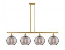 Innovations Lighting 516-4I-SG-G1213-10SM - Athens Deco Swirl - 4 Light - 48 inch - Satin Gold - Cord hung - Island Light