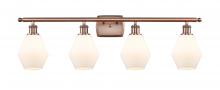  516-4W-AC-G651-6-LED - Cindyrella - 4 Light - 36 inch - Antique Copper - Bath Vanity Light