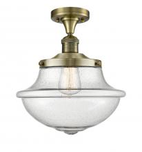 Innovations Lighting 517-1CH-AB-G544 - Oxford - 1 Light - 12 inch - Antique Brass - Semi-Flush Mount