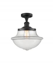 Innovations Lighting 517-1CH-BK-G542 - Oxford - 1 Light - 12 inch - Matte Black - Semi-Flush Mount