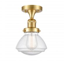 Innovations Lighting 517-1CH-SG-G324 - Olean - 1 Light - 7 inch - Satin Gold - Semi-Flush Mount