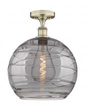 Innovations Lighting 616-1F-AB-G1213-14SM - Athens Deco Swirl - 1 Light - 14 inch - Antique Brass - Semi-Flush Mount